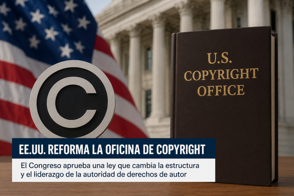 Estados Unidos reforma la Oficina de Copyright: una ley aprobada por el Congreso reabre el debate sobre independencia institucional y regulación de la inteligencia artificial