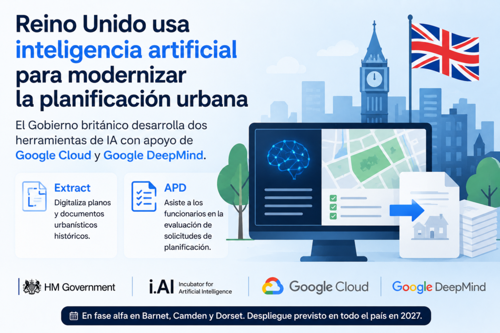 El Reino Unido incorpora inteligencia artificial para modernizar la planificación urbana con apoyo de Google Cloud