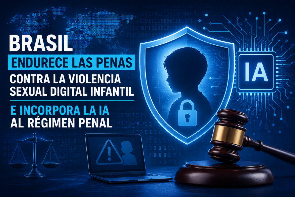 Brasil endurece las penas por violencia sexual digital contra niños y adolescentes e incorpora la inteligencia artificial al régimen penal.