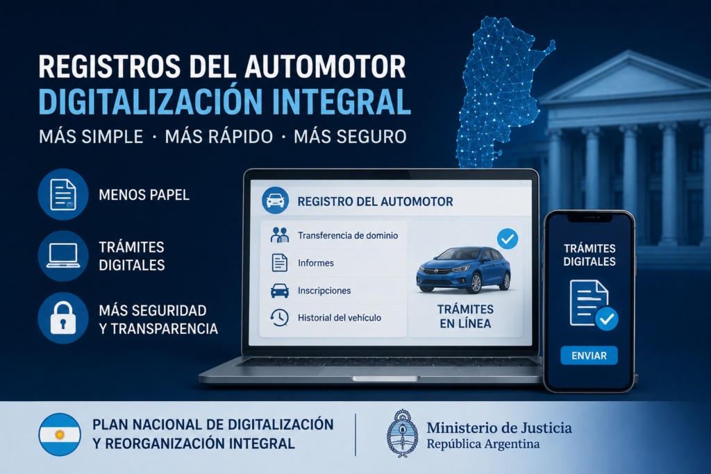 El Gobierno Argentino inicia la digitalización integral de los Registros del Automotor