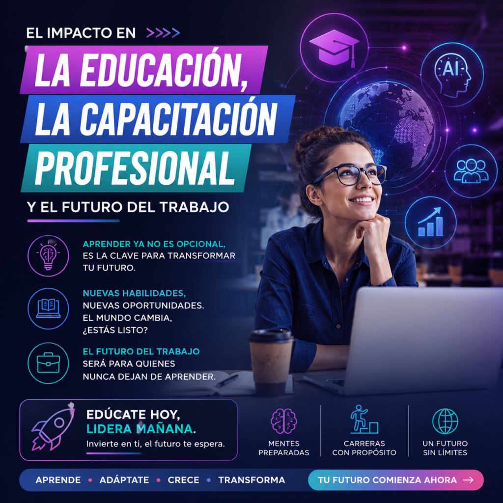 El impacto en la educación, la capacitación profesional y el futuro del trabajo.