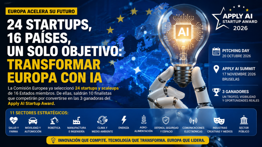 Europa busca sus próximas líderes en IA: 24 startups compiten por transformar sectores estratégicos