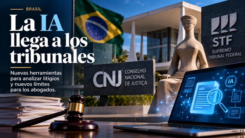 Brasil lleva la IA a los tribunales: herramientas para analizar litigios y nuevos límites para los abogados