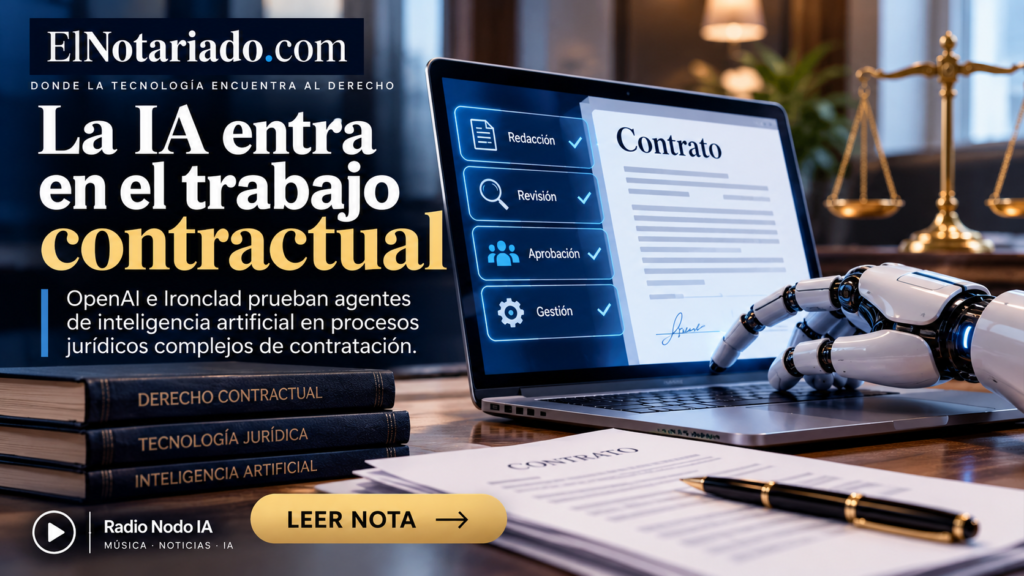 La IA entra en el trabajo contractual: OpenAI prueba agentes capaces de operar en procesos jurídicos complejos.